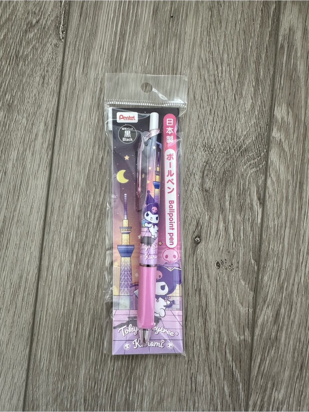 Pentel Sanrio Kuromi Tokyo Skytree Ballpoint Pen-Made in Japan